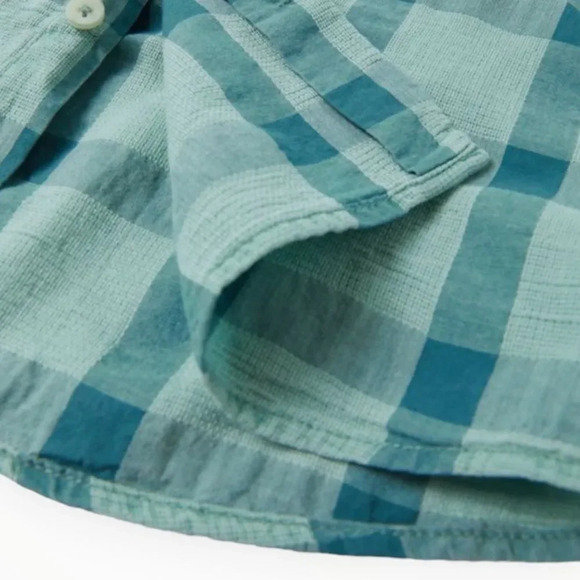 ZARA Kids | Turquoise | HOODED PLAID SHIRT - Picture 3 of 4